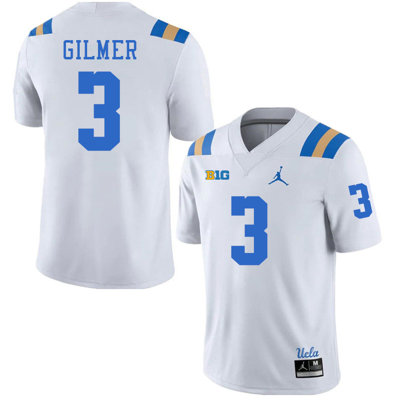 Kwazi Gilmer UCLA Jersey,UCLA Bruins #3 Kwazi Gilmer Jersey Youth College Football Uniforms-White